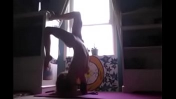 yoga hairy teen young perfect body