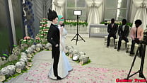 Bulma Marriage Episode 2 Beautiful Newly Married Wife at her Wedding takes erotic photos of her in front of her Cuckold Husband fucked by Old Netorare Hentai