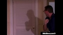 Blonde Canadian Nikki Benz bangs her men but little does she know, she has a peeping Tom neighbor who spies on her fucking so he can wack himself off to her hot thrusting!